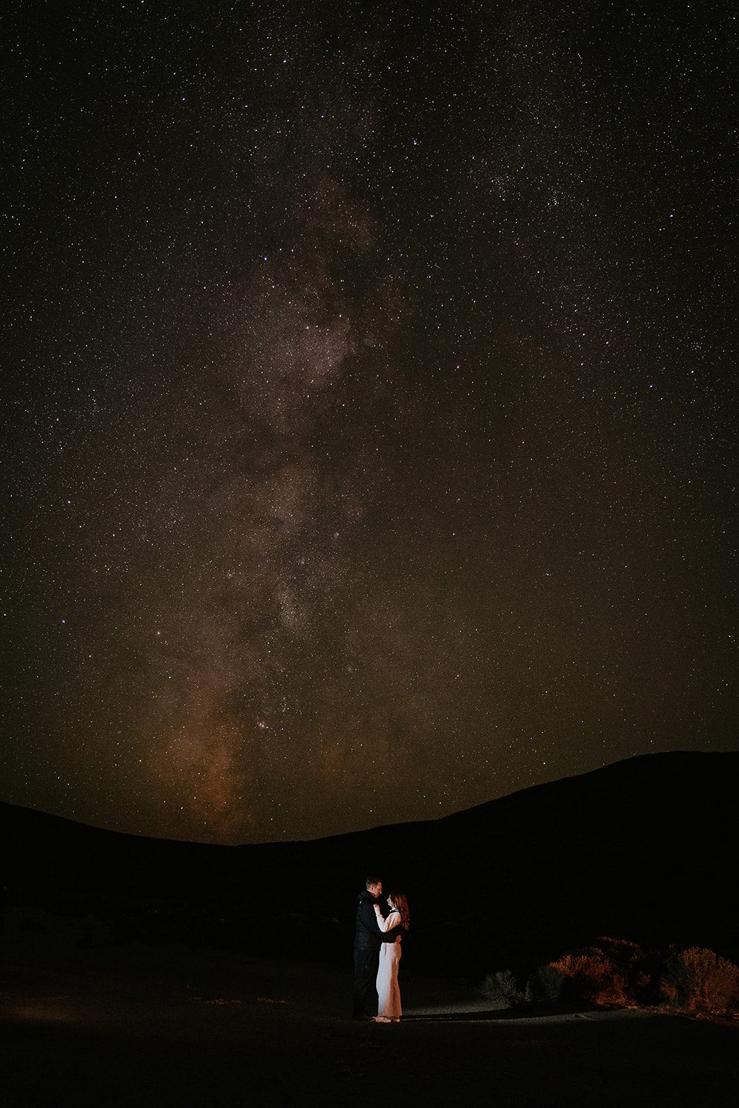 wedding under the night sky