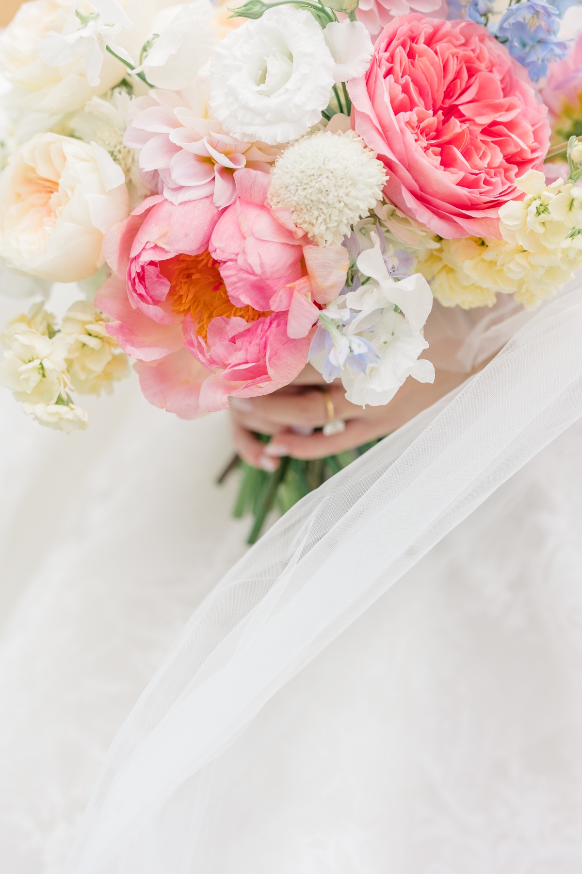 pastel bridal bouquet