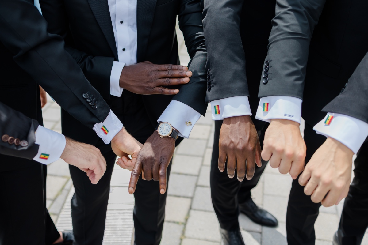 ghana flag cufflinks for groomsmen gift