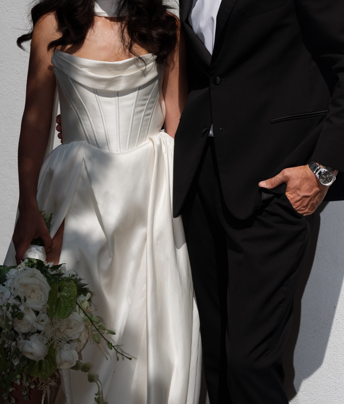 bride and groom photo shot of fashion