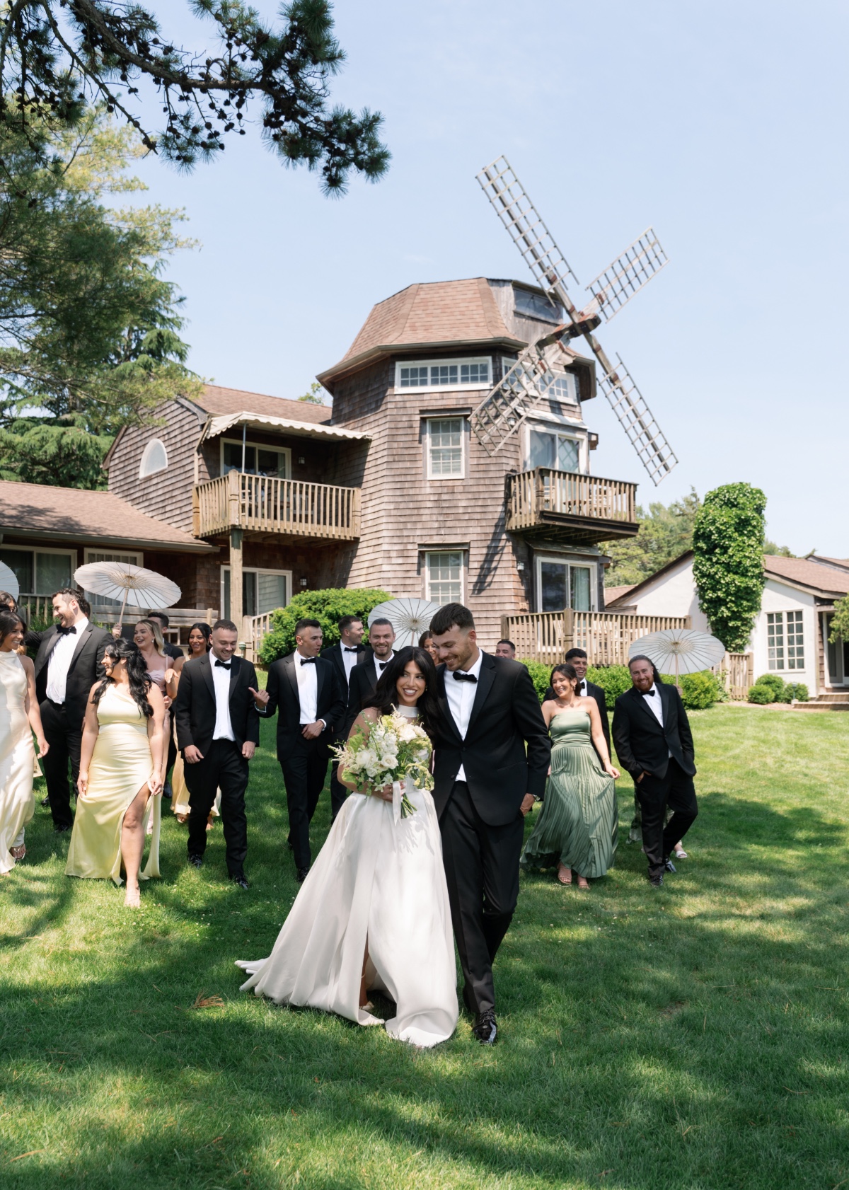 Hamptons wedding venue outside on lawn