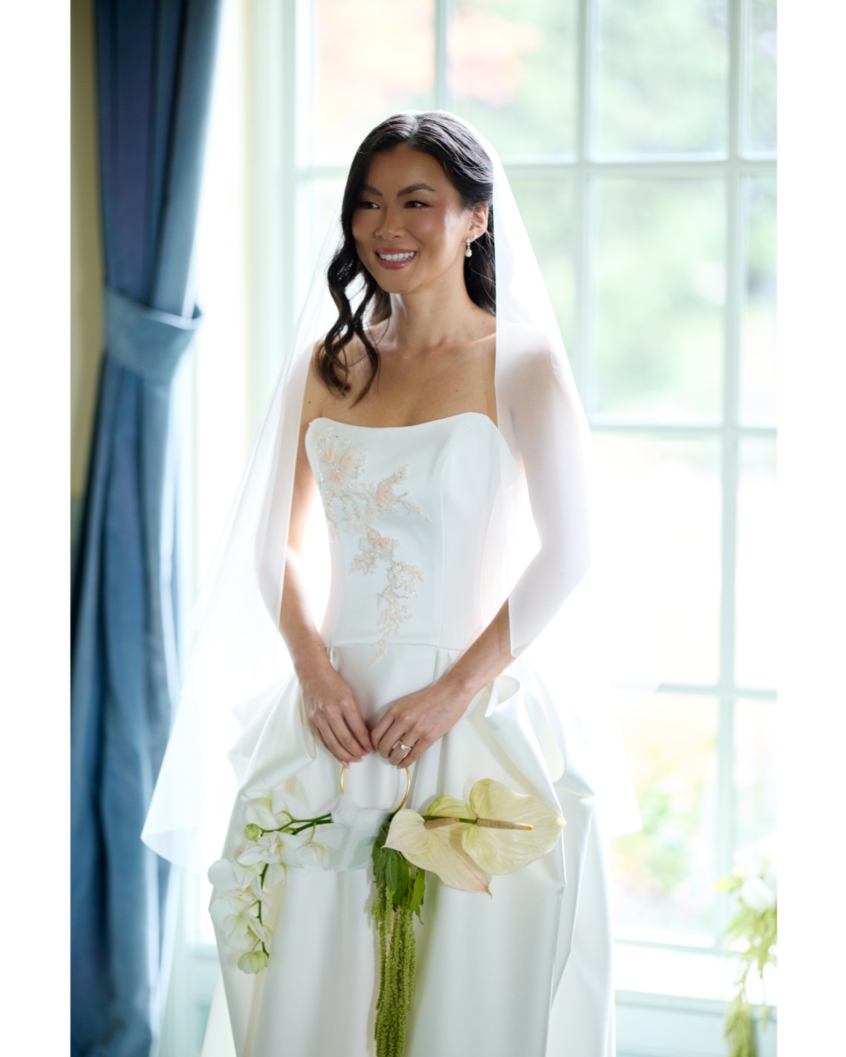 bridal portrait with window