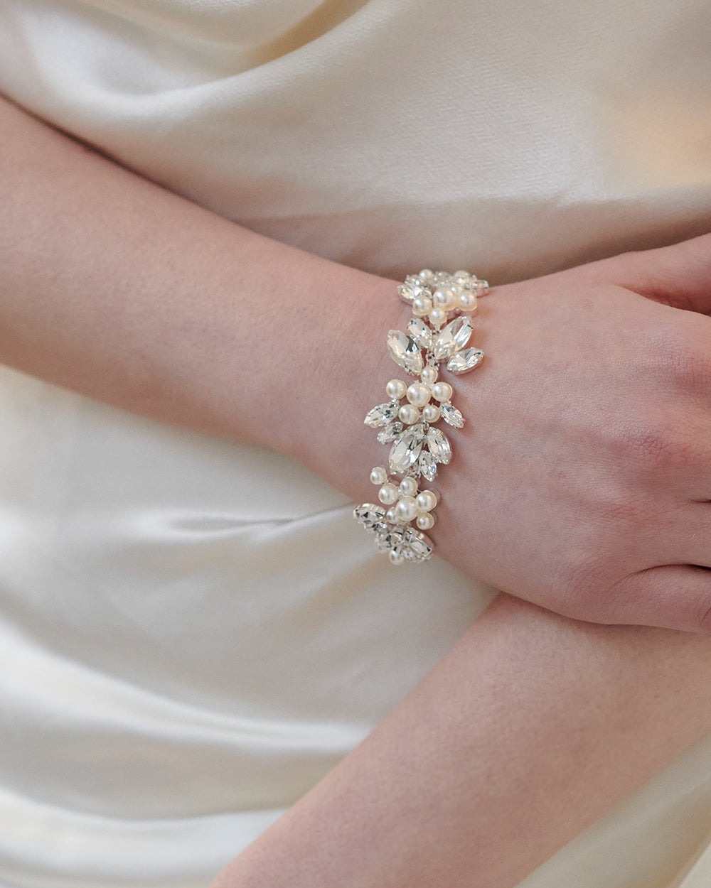 pearl and crystal bracelet by dareth colburn