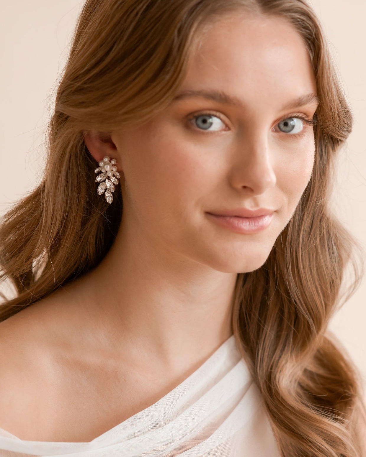 crystal and pearl earrings by dareth colburn