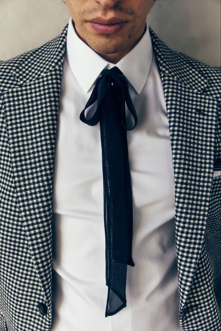 long ribbon bow tie for men