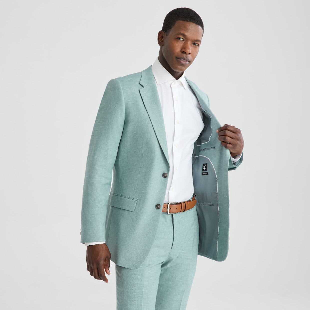 seafoam wedding suit from suitshop