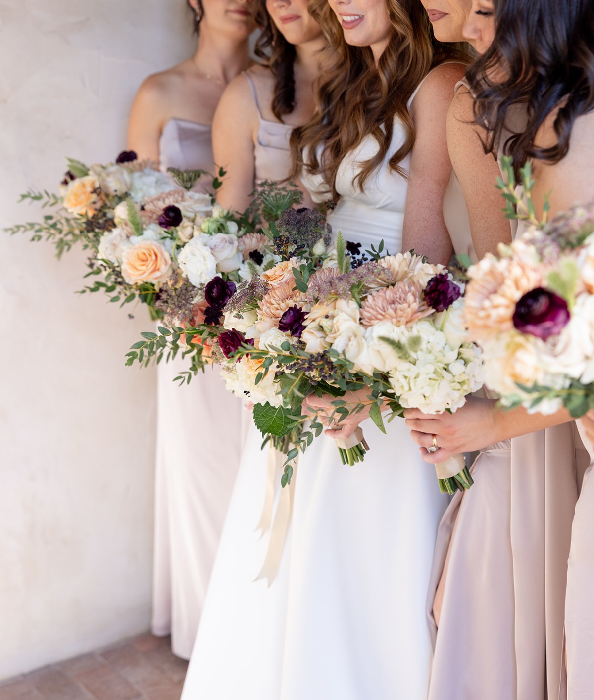 pink white and lavender bouquet