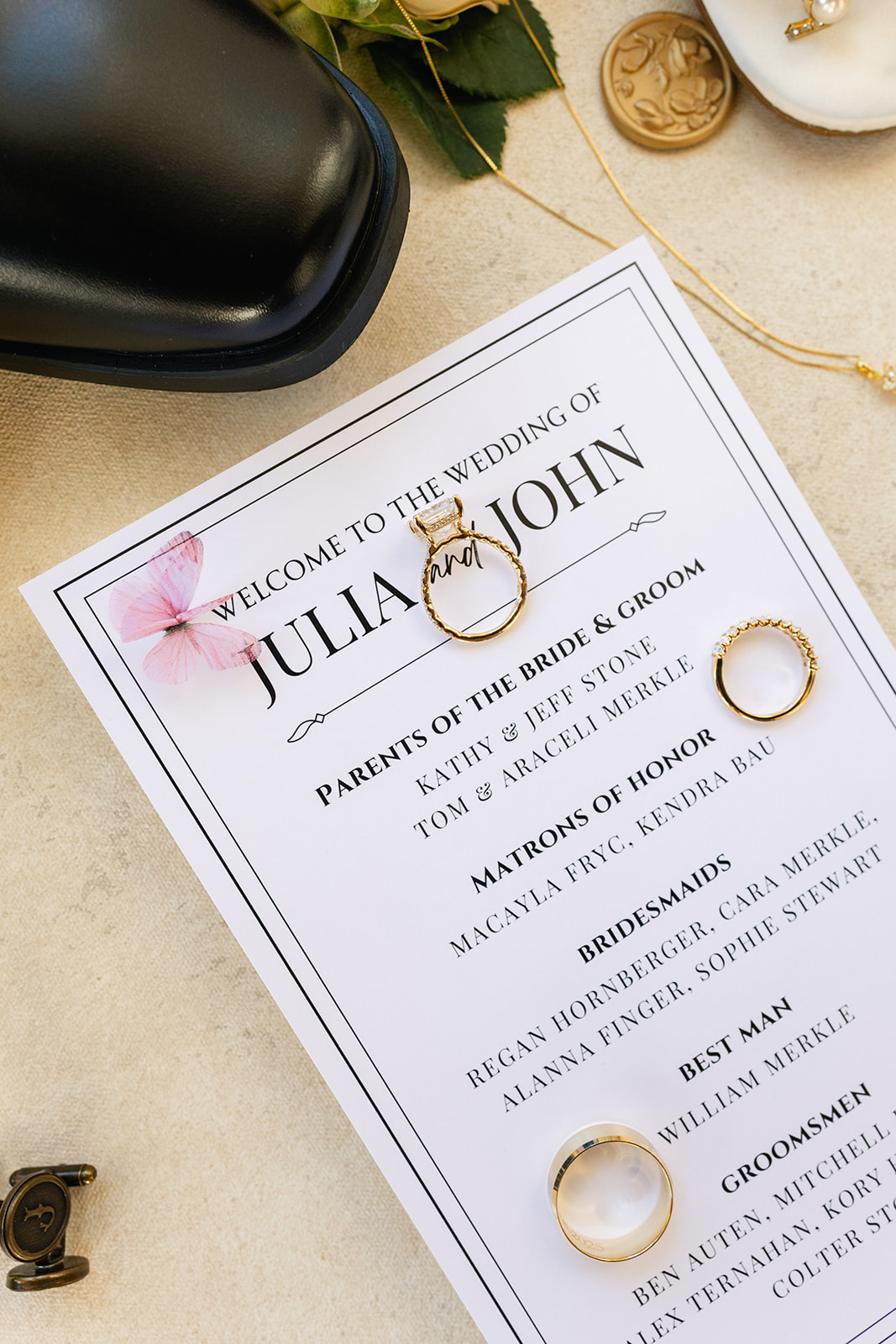 butterfly detail stationery