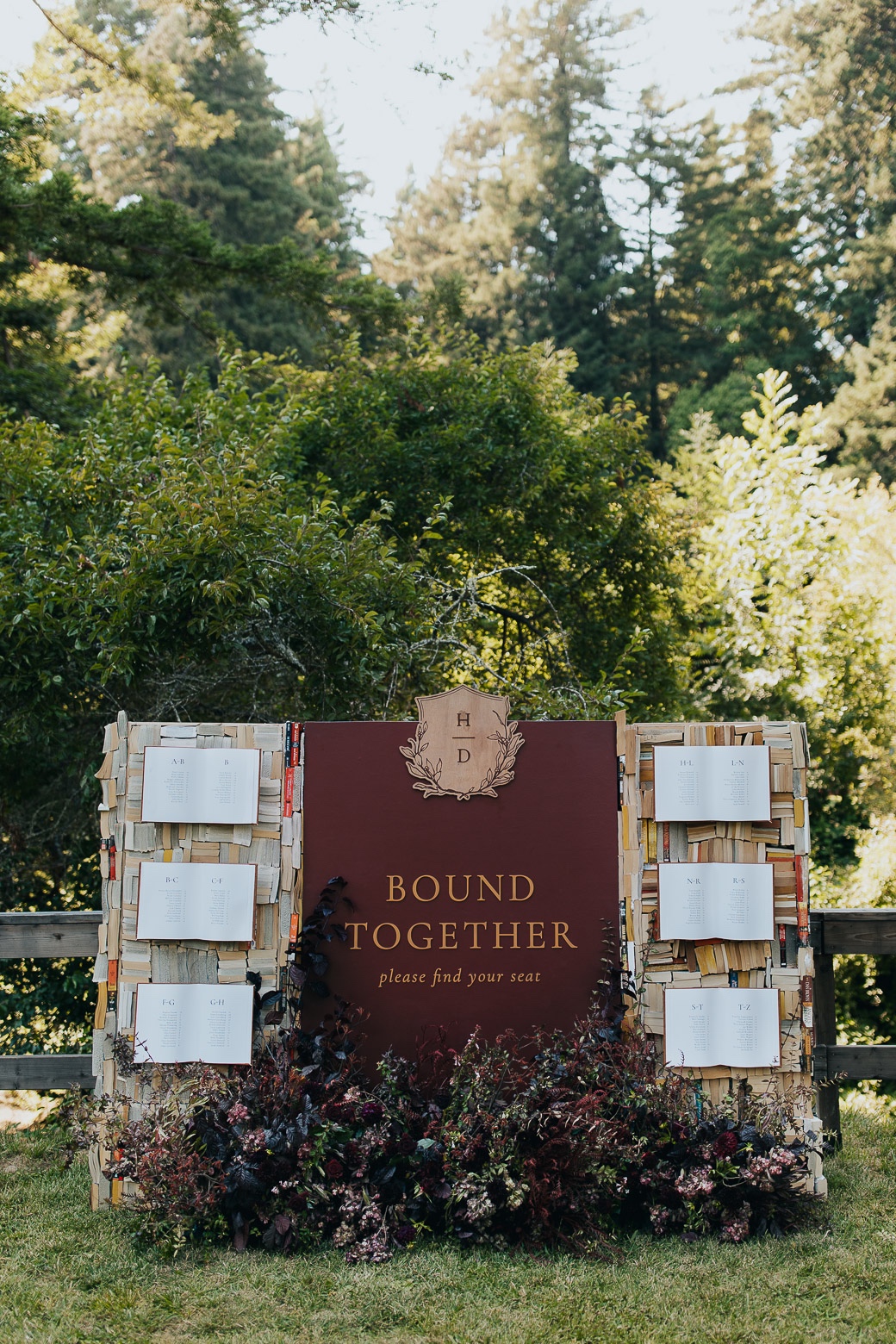 book-inspired seating chart