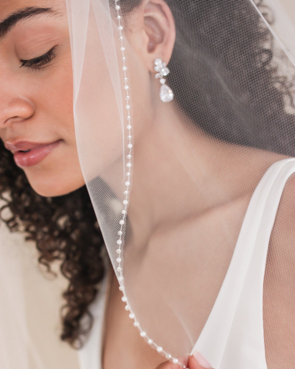 pearl trimmed veil by dareth colburn