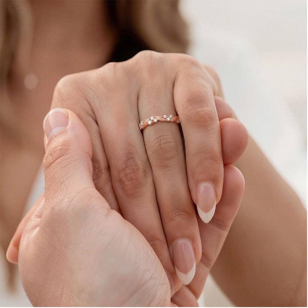 Nature-Inspired Wedding Ring From Mollyjewelryus